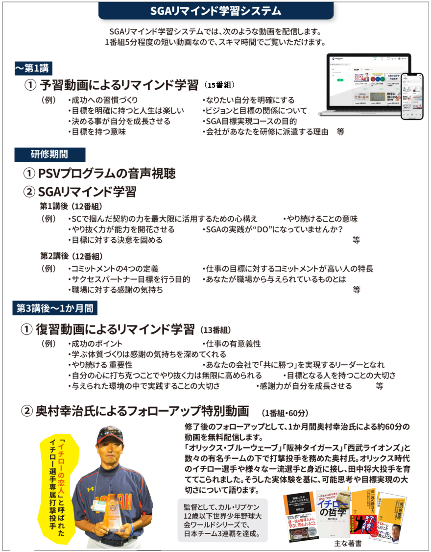 SGA目標実現コース 受講前のご案内（受講生用） | 社員教育のNISSOKEN